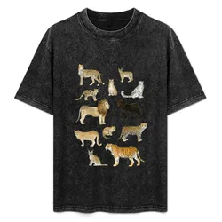 Wild Cats T-Shirt Basic Solid Color Short Sleeve T-Shirt