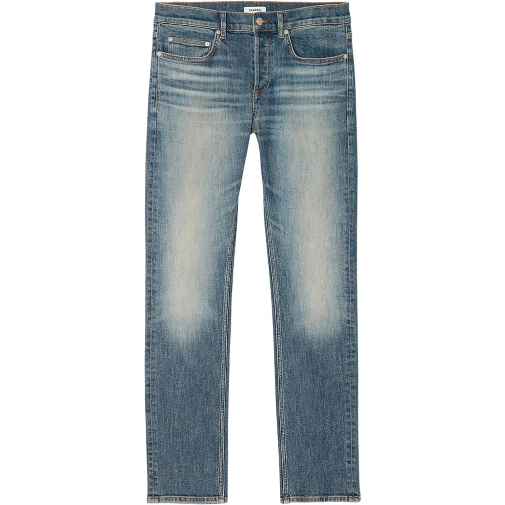 Vaquero de hombre corte slim desteñido - sandro - FashionsVida