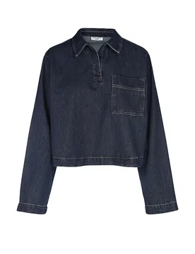 Blouse en jean bleu marine M - Marc O'Polo - FashionsVida