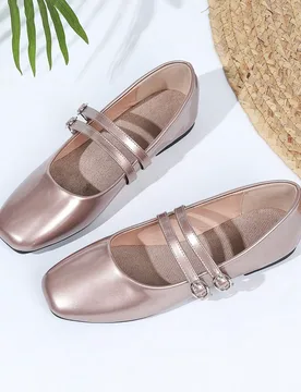 Bailarinas vintage de mujer con doble correa tipo Mary Jane, aptas para todas las estaciones - Shein - FashionsVida