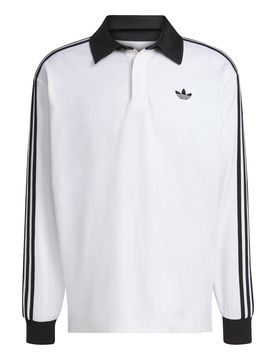 Originals 3 Stripes Long Sleeve Poloshirt White L Herren
