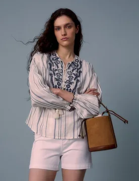 Sfera - Blusa rústica bordados - Sfera - FashionsVida