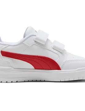 Sneaker Shuffle Downtown Lo V Ps White / Candy Apple / Gold EU 28 - Puma - FashionsVida