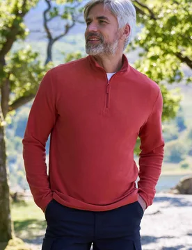 Camber II Mens Half-Zip Fleece - Orange - Orange - Size: XL - Mountain Warehouse - FashionsVida