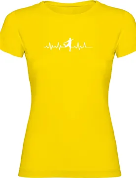 T-shirt à Manches Courtes Soccer Heartbeat Yellow M