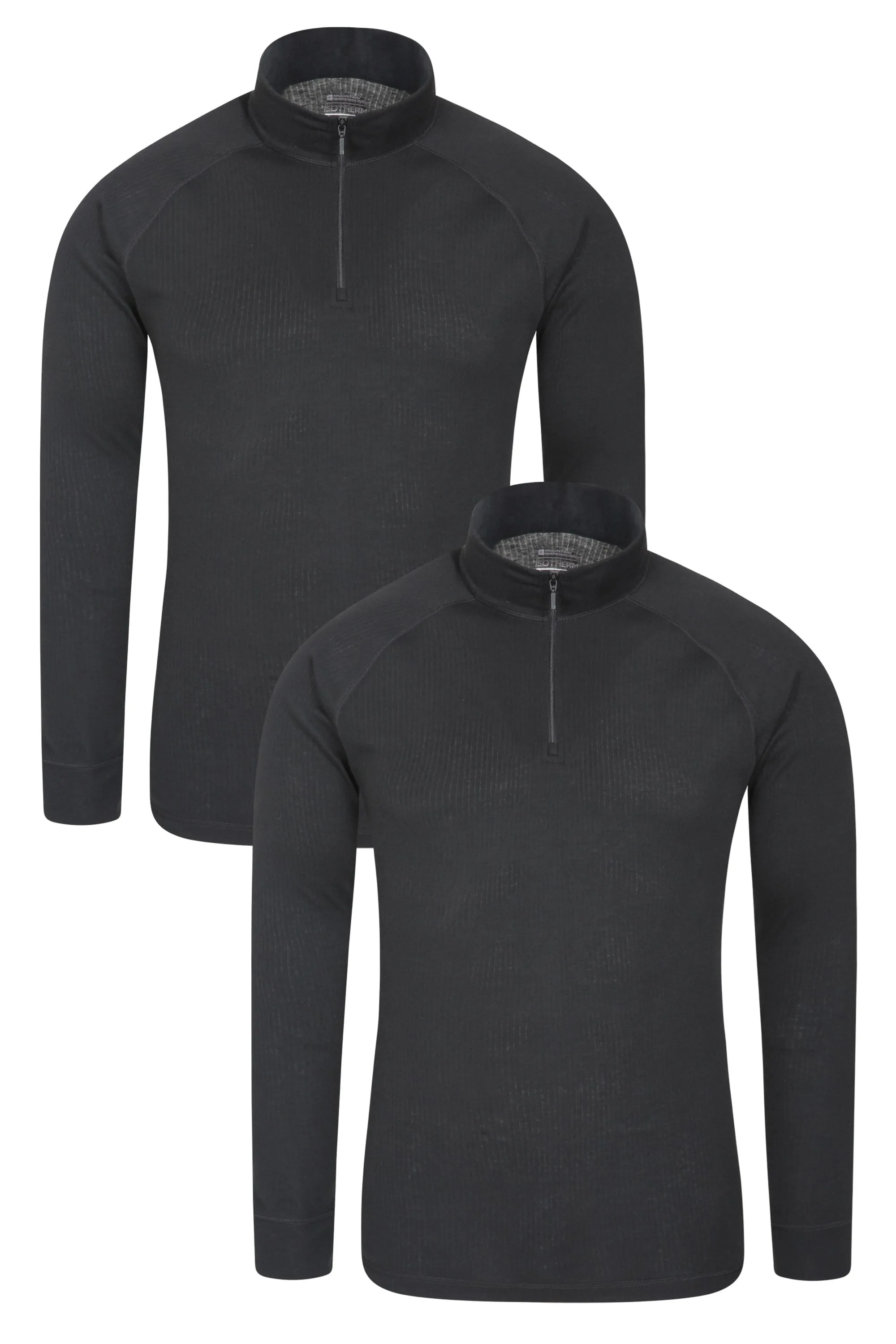 Talus Mens Base Layer Top 2-Pack - Black - Black - Size: XS - Mountain Warehouse - FashionsVida