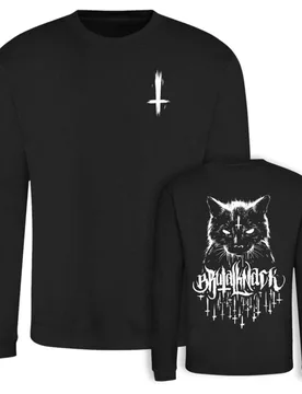 Gothic Sweatshirt - The Cat from Hell Sweater - S bis XXL - für Männer - Größe XXL - schwarz - Männer - male - Brutal Knack - FashionsVida