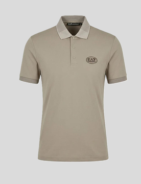 Polo in tessuto tecnico uomo beige