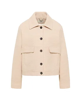 Veste en laine foulée crème 36 - LANIUS - FashionsVida