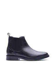 Leather Chelsea Boots Black male