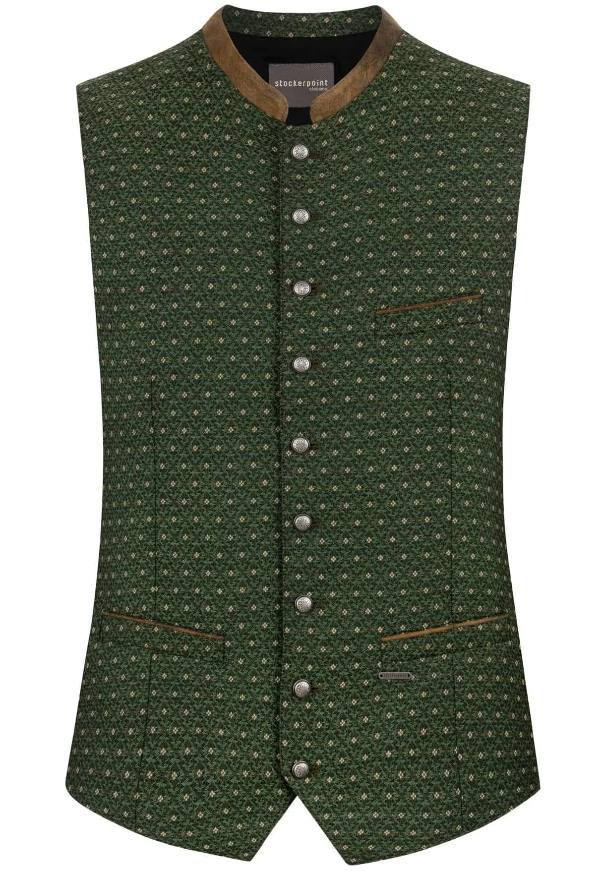 Trachtenweste Renzo (moos, Gr. 58) von Classics für Herren, Oberteile, 85% Polyester, 15% Viskose - Stockerpoint - FashionsVida