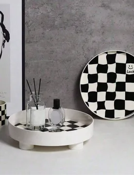 Pieza Organizador de cosméticos y joyería con diseño de tablero de ajedrez nórdico, caja de almacenamiento multifuncional para fragancias y maquil - Shein - FashionsVida