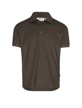 Polo funzionale da uomo Crowley Pique marrone L - Fjällräven - FashionsVida