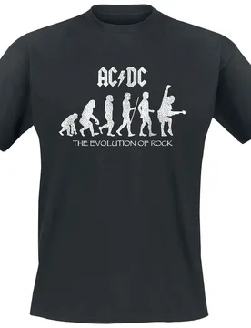 T-Shirt - Evolution Of Rock - S bis 5XL - Größe L - schwarz - Lizenziertes Merchandise! - Unisex - unisex - AC/DC - FashionsVida