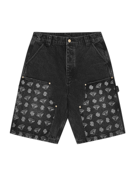 Diamonds & Dollars Denim Carpenter Shorts
