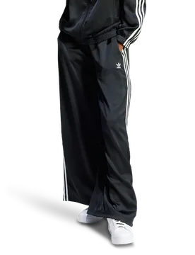 Satin Wide Leg Women Pants - Black - Size L - Cotton Canvas - Black - Size: Large - Adidas - FashionsVida