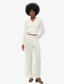 Superdry Damen Strandhose Weiß - Größe: 42 - 69.99 - FashionsVida