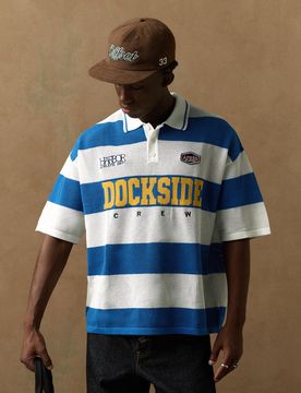 Polo En Mesh Avec Écussons M Bleu