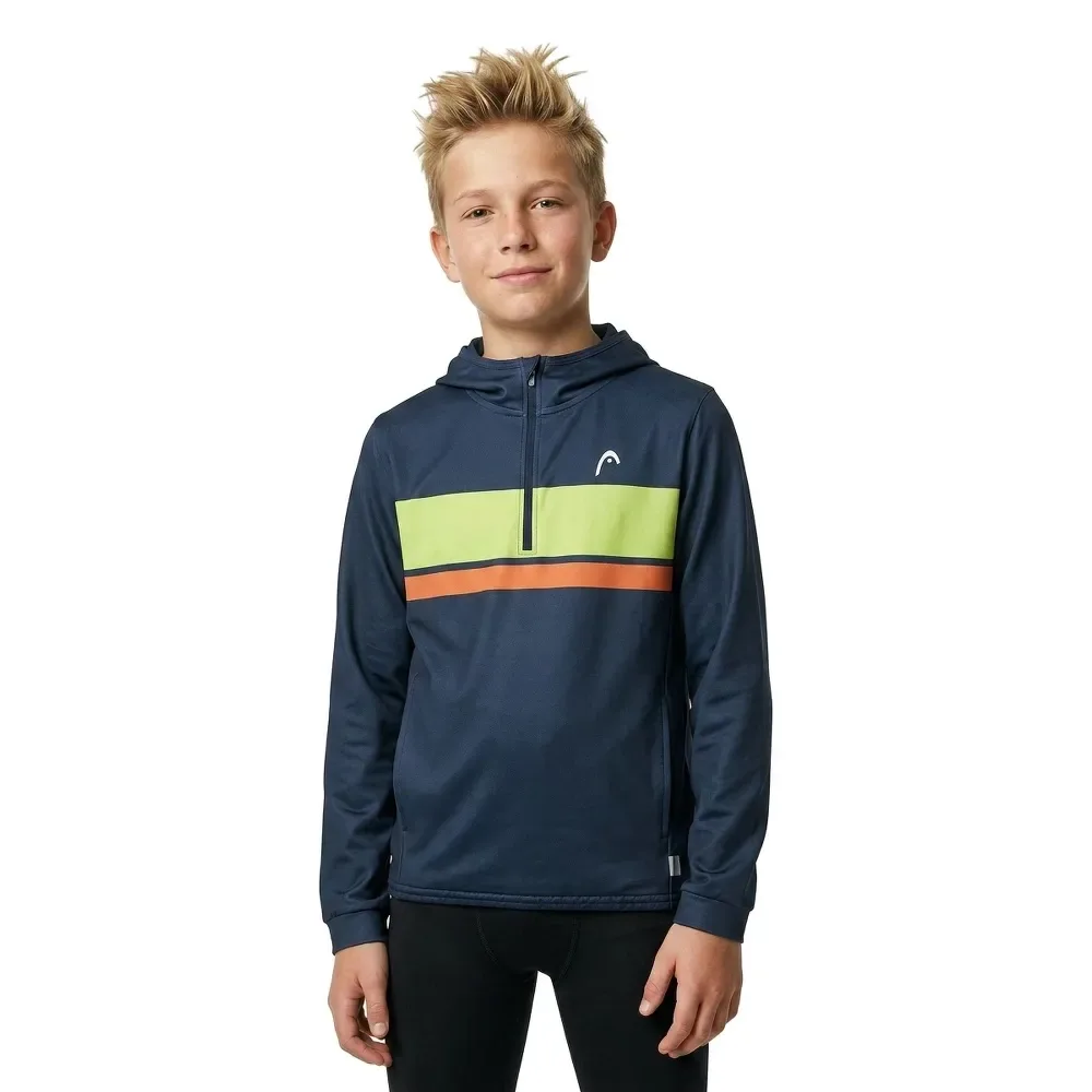 Topspin Hoodie Navy / Lightlime 176 cm - Head Racket - FashionsVida