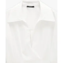 Camisa de mujer de manga larga con fruncido central