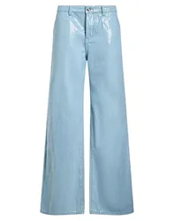 Pantalones vaqueros Mujer Azul celeste 30 Mujer