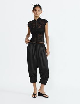 Pantaloni Capri A Gaucho Satinati