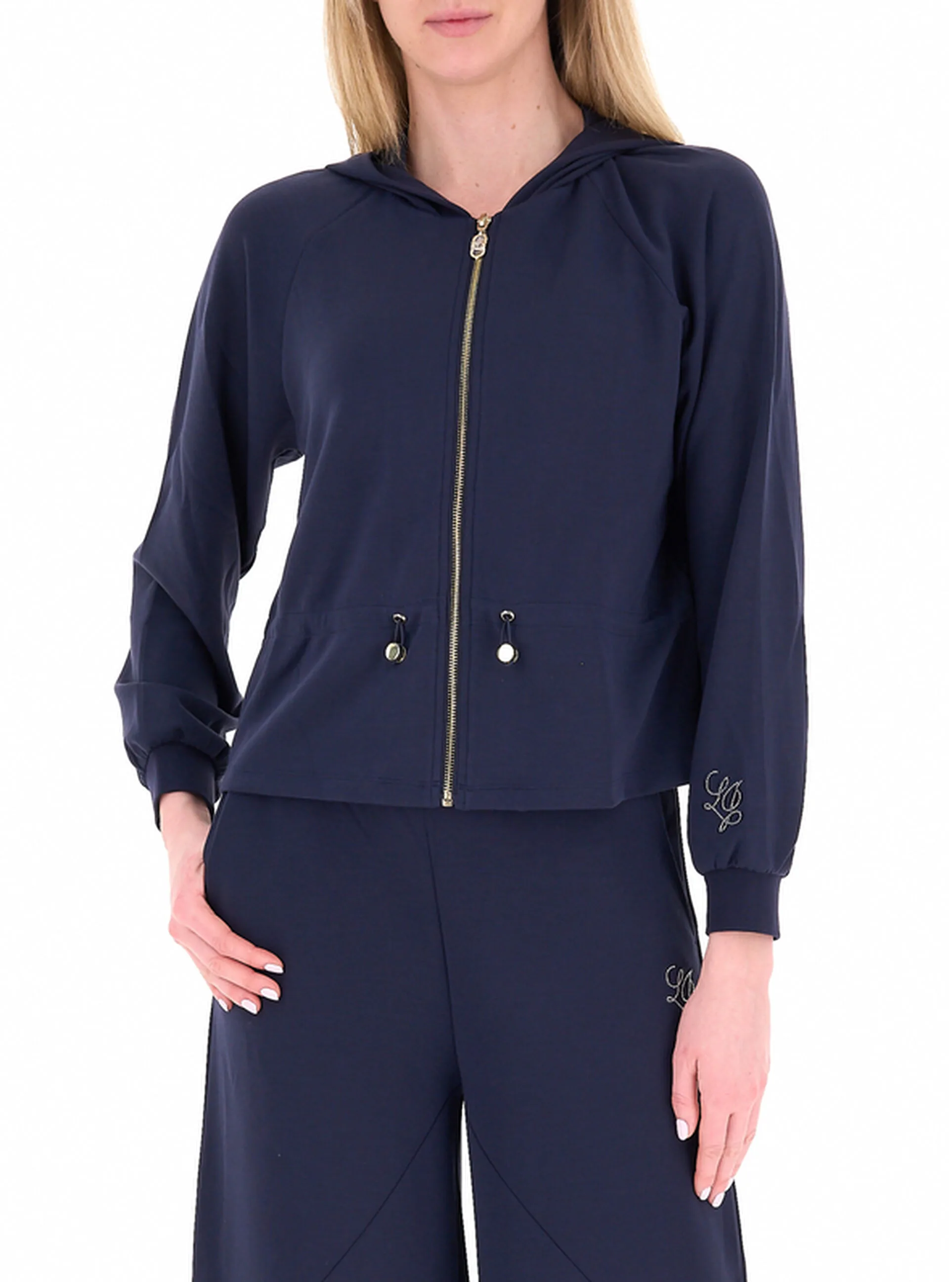 Felpa con zip SPORT BLU NAVY S - Liu jo - FashionsVida