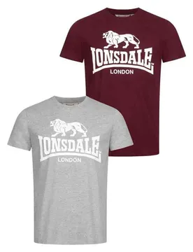 T-shirt à Manches Courtes Kelso Marl Grey / Oxblood L