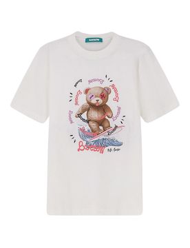 T-Shirt In Cotone Con Stampa Frontale