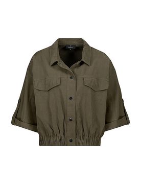 Monari Blusa camisera oliva 46