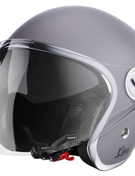 Casco Moto Jet Vintage CLYDE Solid Grigio Gun Metal taglia L