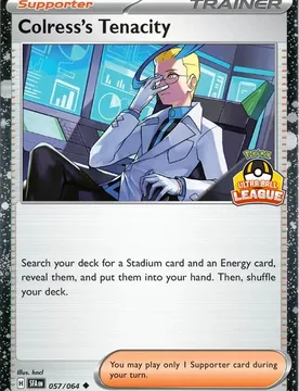 Pokemon SV Shrouded Fable 057/064 Colress's Tenacity (Ultra Ball League Promo) - Pokémon - FashionsVida