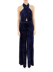 Jumpsuit in velluto BLU SCURO S