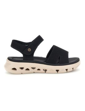 Sandali neri con fasce in tessuto suola comfort G80634 37