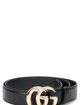 Gucci Logo Buckle Leather Belt