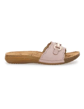 Ciabatte Rosa Con Sottopiede in Vera Pelle 4310 38 - Tiglio - FashionsVida