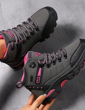 Zapatos deportivos para mujer para senderismo y trekking en otoño/invierno, con plataforma y resistentes al desgaste, cómodos y con diseño de zapat