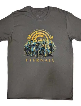 Unisex Eternals Heroes T-Shirt in Grey Size: Large - Grey - Size: L - Marvel - FashionsVida