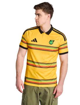 Jamaica Men Jerseys/Replicas - Gold - Size XL - Poly Jersey - Gold - Size: Extra Large - Adidas - FashionsVida