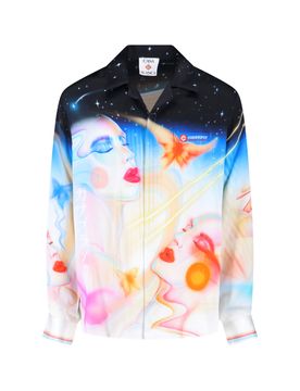 Silk Graphic Camp Shirt