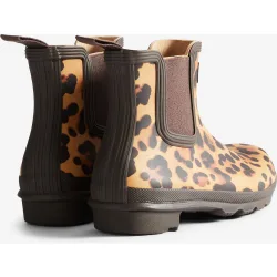 Botas de agua de mujer original chelsea leopard print con elásticos