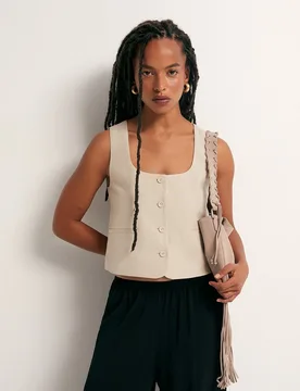 Sfera - Chaleco lino - Sfera - FashionsVida