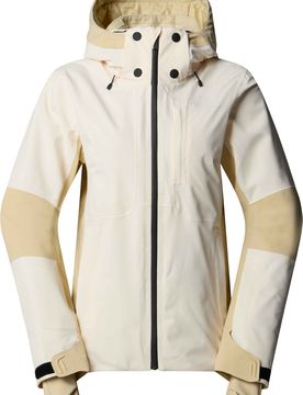Skijacke W Lenado Jacket White Dune Gravel für Damen Größe M Beige