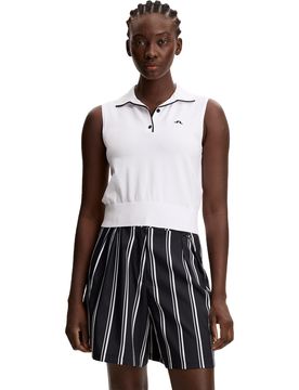 Polo 30Y Becca Knit, ärmellos, weiss m