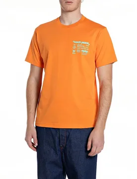 Maglietta A Maniche Corte M3353 .000.2660 Orange M - Replay - FashionsVida