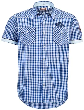 Camicia A Maniche Corte Berny Navy / Ice 3XL - Lonsdale - FashionsVida