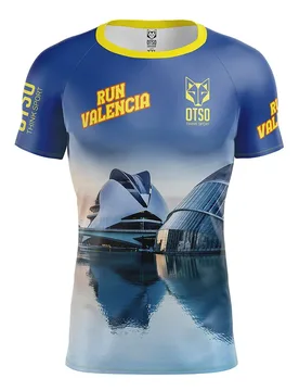Maglietta A Maniche Corte Run Valencia 202 Multicolour XL - OTSO - FashionsVida