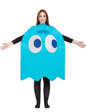 Blauer Geist Pac-Man Kostüm für Erwachsene - male