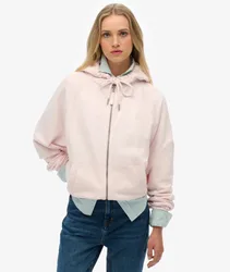 Superdry Damen Studios Zip-hoodie in Lockerer Passform Pink - Größe: 38