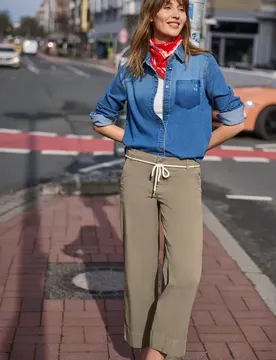Street One Straight Leg Hose in Papertouch Qualität female Beige